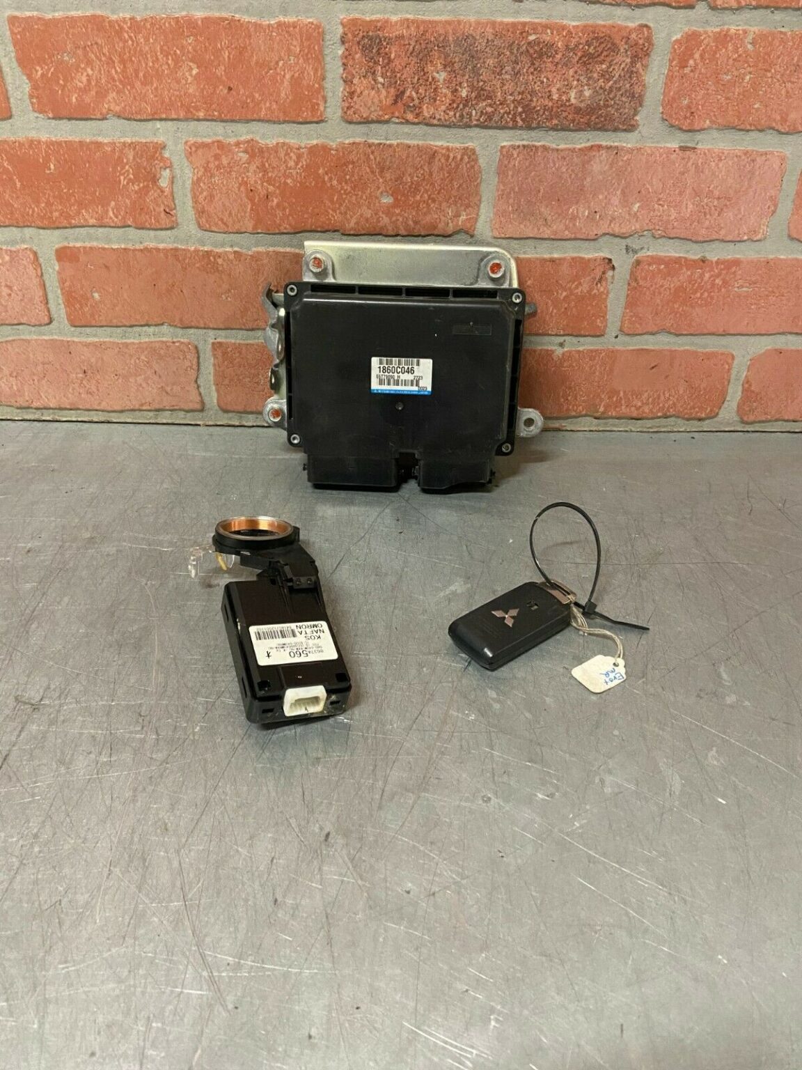 2013 Mitsubishi Evo X MR ECU ECM IGNITION SWITCH IMMOBILIZER Salvaged