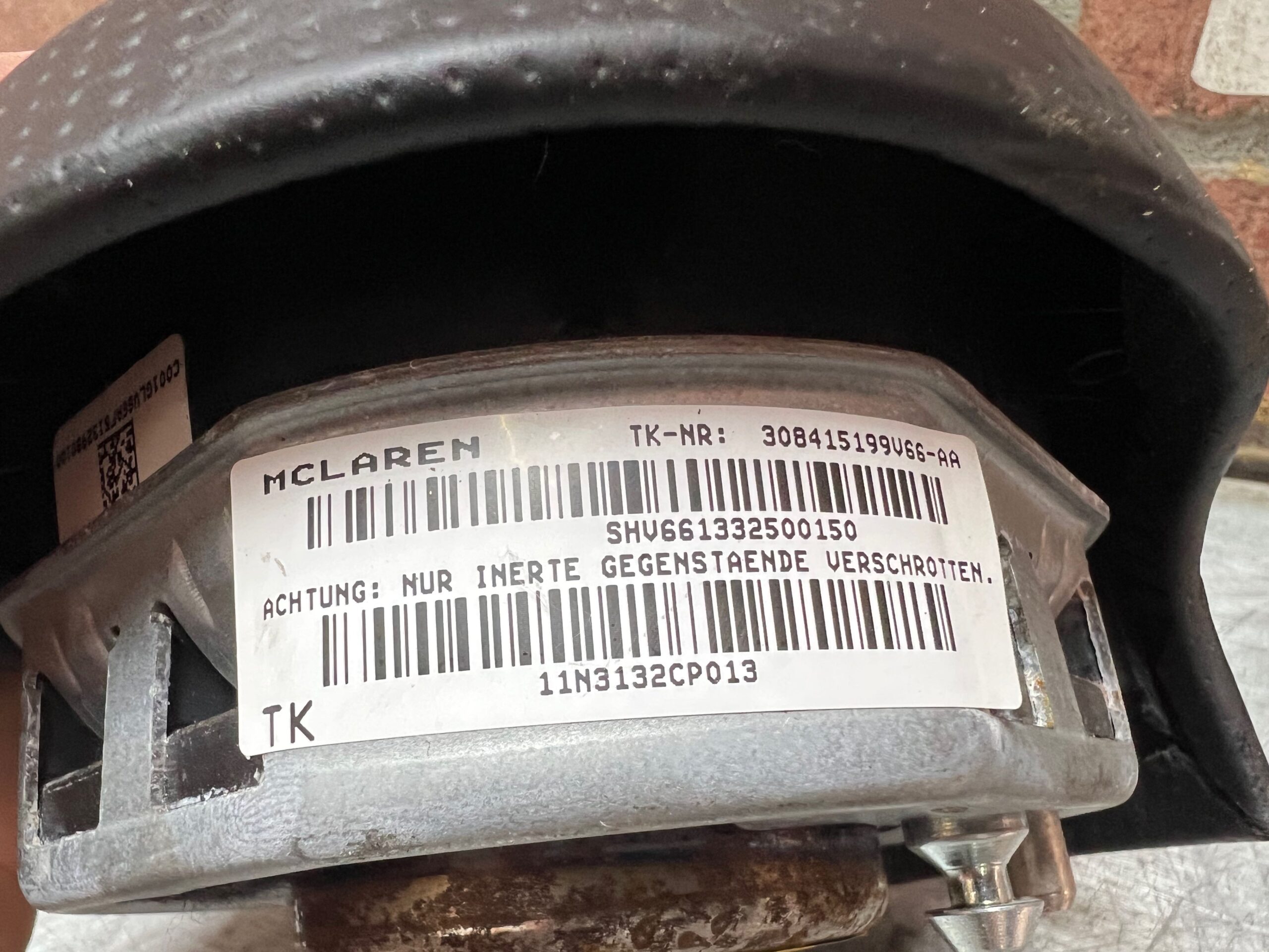 2015 Mclaren 650s Driver Side Air Bag Steering Wheel Air Bag - Image 11