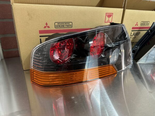 03-06 Mitsubishi EVO 9 JDM Tail Lights OEM Evo 8 Evolution CT9A Black Chrome - Image 6